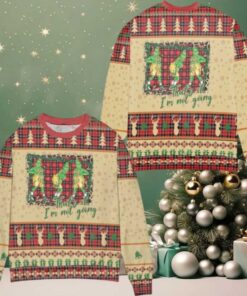 Thats It Im Not Going Grinch Disney Plaid Pattern Ugly Christmas Sweater