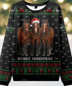 The Christmas Horse Is Looking At You Ugly Christmas Sweater