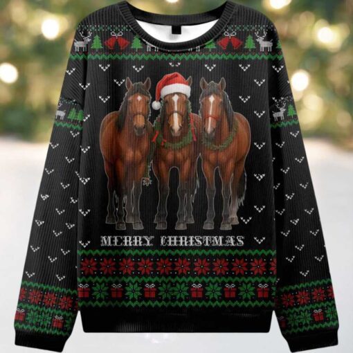 The Christmas Horse Is Looking At You Ugly Christmas Sweater