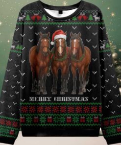 The Christmas Horse Is Looking At You Ugly Christmas Sweater
