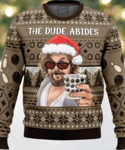 The Dude Abides The Big Lebowski Ugly Christmas Sweater
