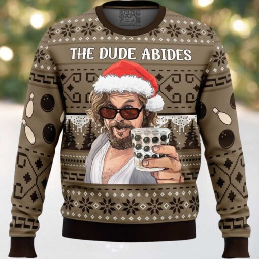 The Dude Abides The Big Lebowski Ugly Christmas Sweater