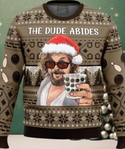 The Dude Abides The Big Lebowski Ugly Christmas Sweater