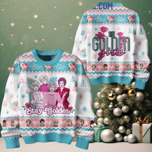 The Golden Girls Stay Golden Merry 2024 Christmas Ugly Sweater