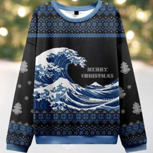 The Great Wave Japanese Ugly Christmas Sweater