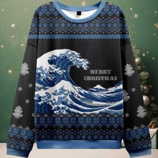 The Great Wave Japanese Ugly Christmas Sweater