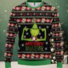 Soul Train Snowflake Pattern Ugly Christmas Sweater Black