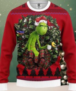 The Grinch With Cup Noel Mc Ugly Christmas Sweater Thanksgiving Gift
