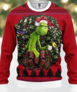 The Grinch With Cup Noel Mc Ugly Christmas Sweater Thanksgiving Gift