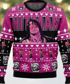 The Hitman Bret Hart Wrestler Ugly Christmas Sweater