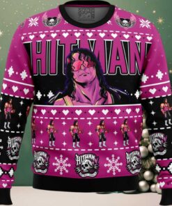 The Hitman Bret Hart Wrestler Ugly Christmas Sweater
