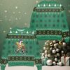 Jagermeister Logo Snowflake Pattern Ugly Christmas Sweater Green White