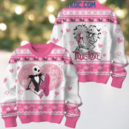 The Nightmare Before Christmas Love You To Death 2025 Ugly Sweater