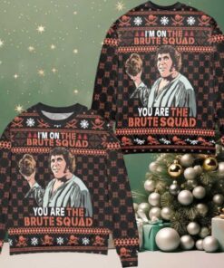 The Princess Bride Im On The Brute Squad Snowflake Pattern Ugly Christmas Sweater Black