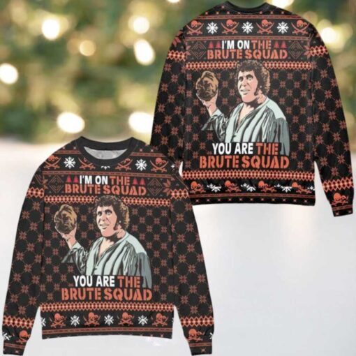 The Princess Bride Im On The Brute Squad Snowflake Pattern Ugly Christmas Sweater Black