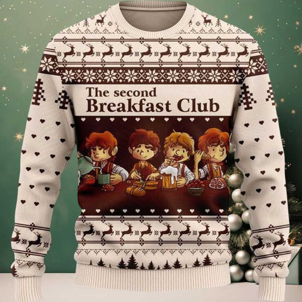 The Second Breakfast Ugly Christmas Sweater, hoodie, sweater, long sleeve and tank top The Second Breakfast Ugly Christmas Sweater Front