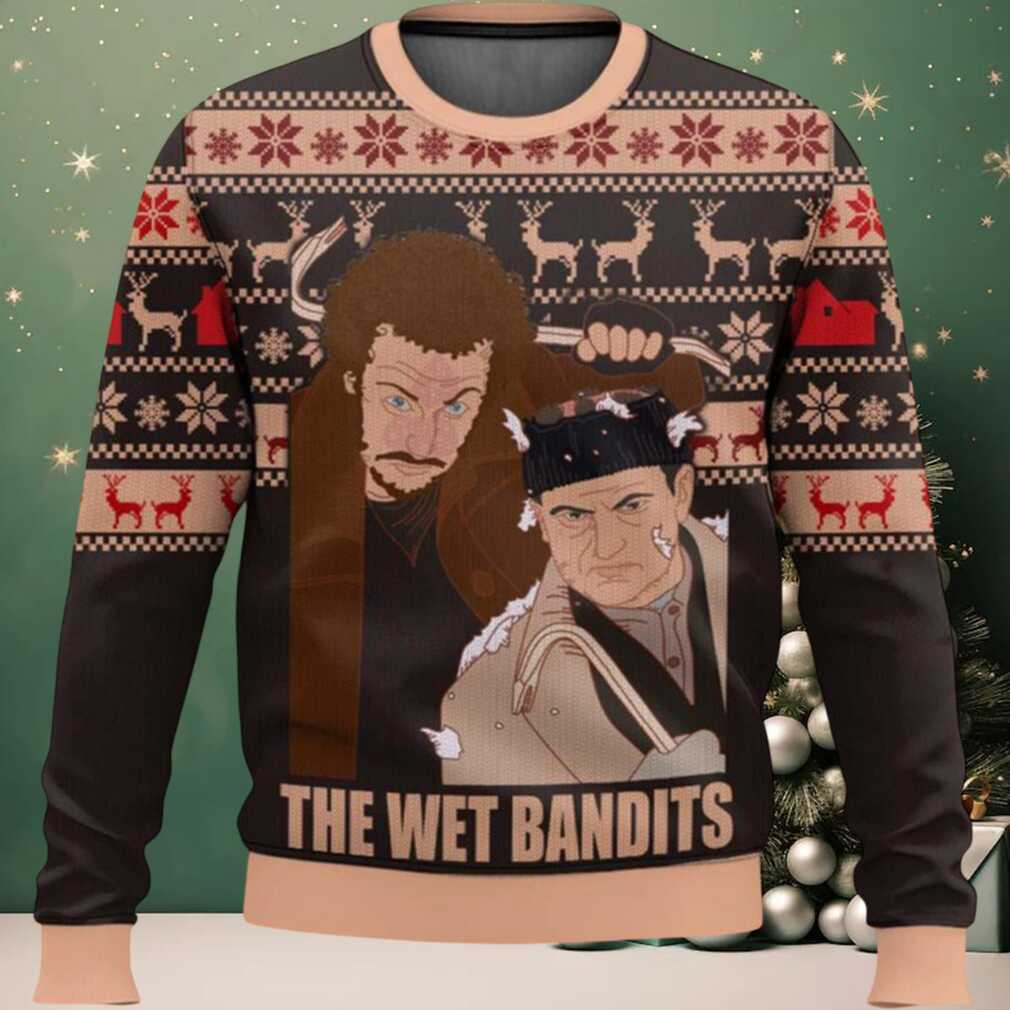 The Wet Bandits Ugly Christmas Sweater, hoodie, sweater, long sleeve and tank top The Wet Bandits Ugly Christmas Sweater Front