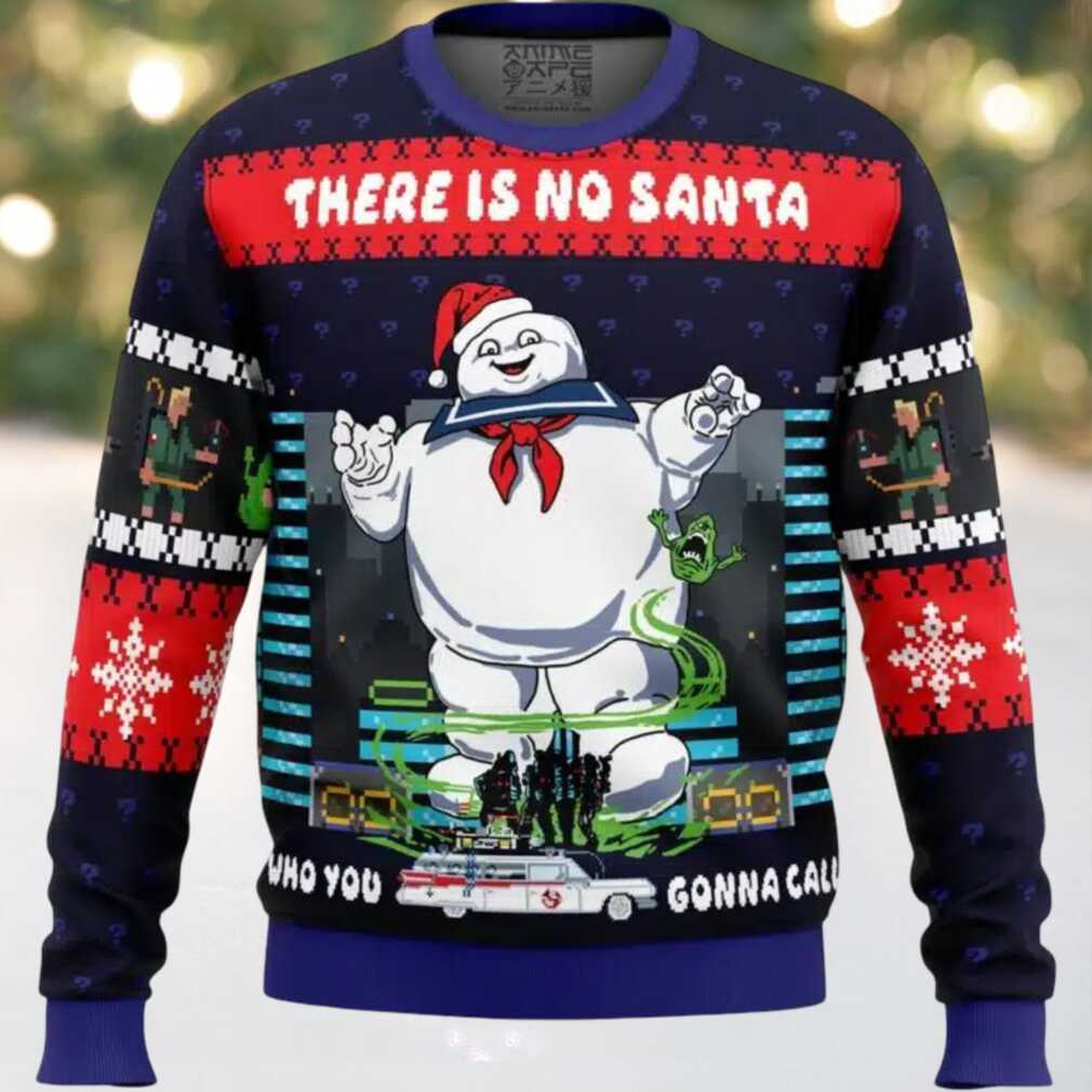 There Is No Santa Ghostbusters Ugly Christmas Sweater There Is No Santa Ghostbusters Ugly Christmas Sweater