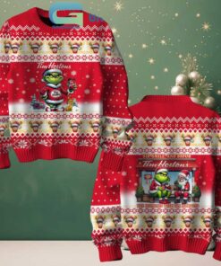 Tim Horton’s Sip Smile And Savor With The Grinch Christmas Ugly Sweater