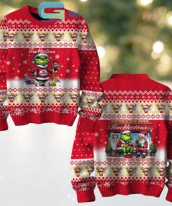 Tim Horton’s Sip Smile And Savor With The Grinch Christmas Ugly Sweater