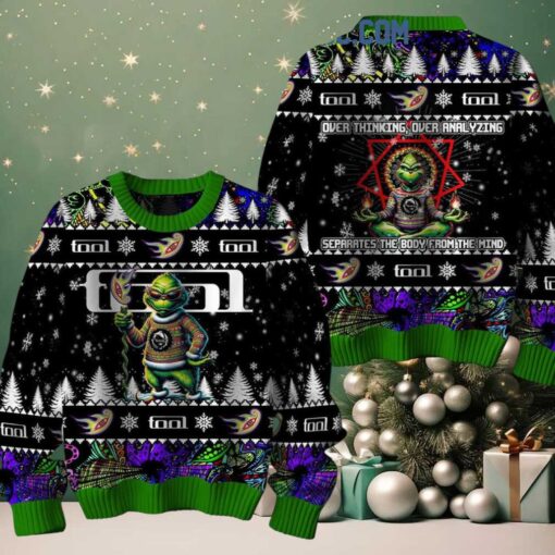 Tool Over Thinking Over Analyzing The Grinch Christmas Ugly Sweater