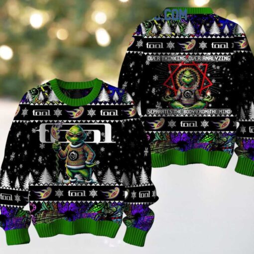 Tool Over Thinking Over Analyzing The Grinch Christmas Ugly Sweater