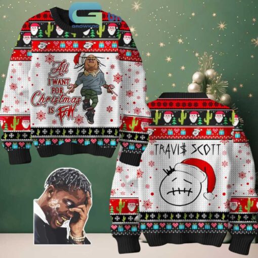 Travis Scott All I Want For 2024 Christmas Ugly Sweater