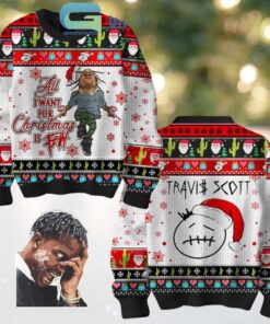 Travis Scott All I Want For 2024 Christmas Ugly Sweater