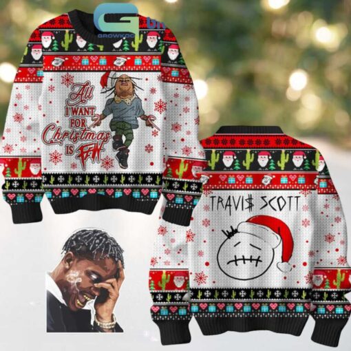 Travis Scott All I Want For 2024 Christmas Ugly Sweater