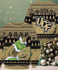 UCF Knights Grinch Custom Name NCAA Ugly Christmas Sweater