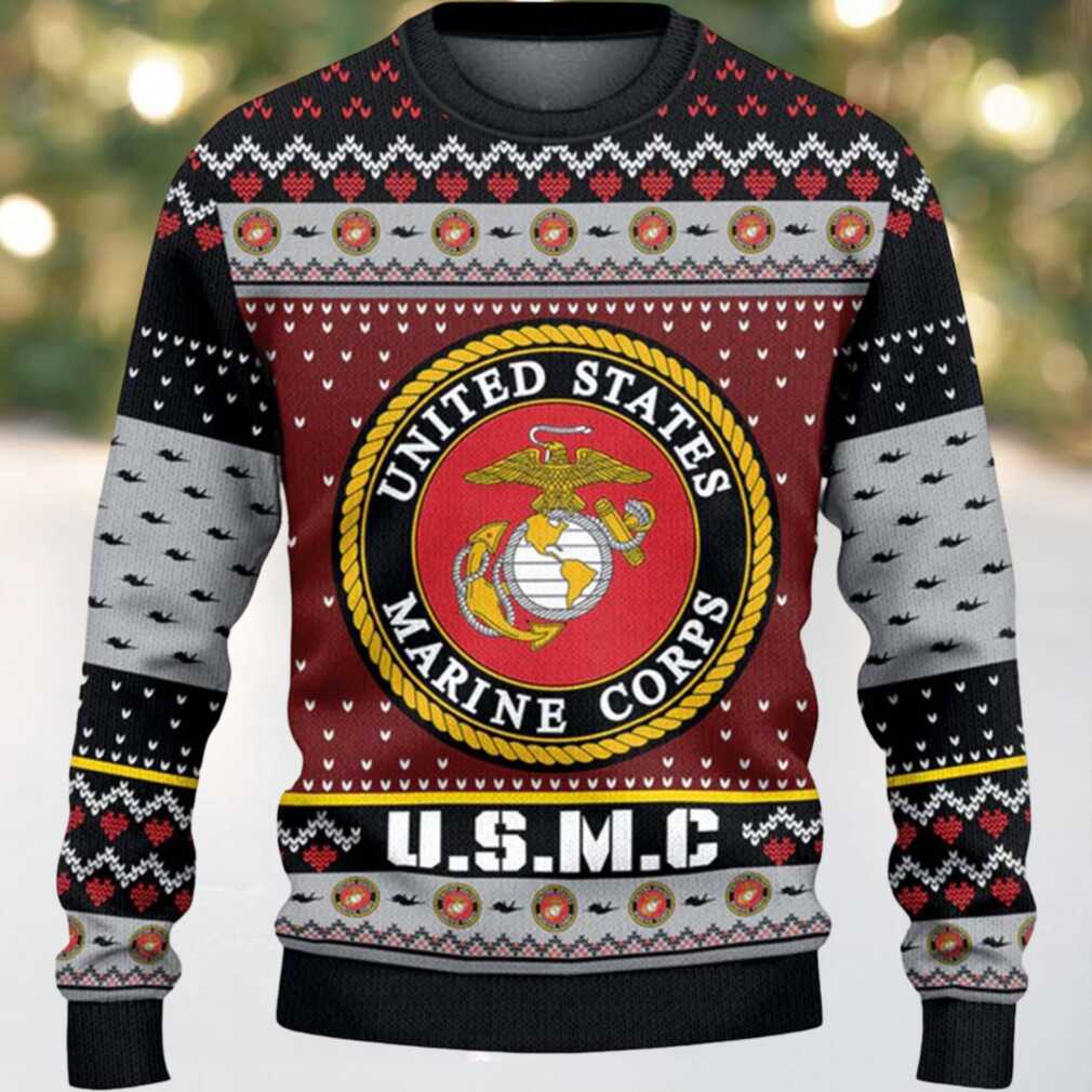 US Marine 250th Years Of Service Ugly Christmas Sweater US Marine 250th Years Of Service Ugly Christmas Sweater