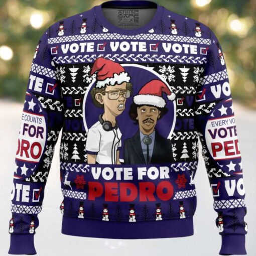 Vote for Pedro Napoleon Dynamite Ugly Christmas Sweater