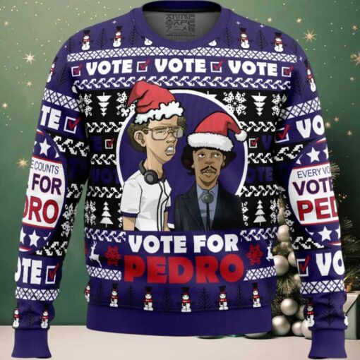 Vote for Pedro Napoleon Dynamite Ugly Christmas Sweater