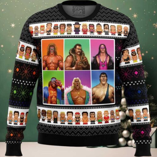 WWF Wrestling Legends Ugly Christmas Sweater