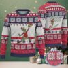 Burgundy Fair Isle Snowflake Ugly Christmas Sweater Snoopy and Peanuts Gang with Christmas Tree Pattern