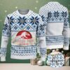 Green Ugly Christmas Sweater with White Snowflake Pattern Featuring Nurse Text
