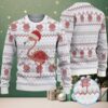 Navy Blue Ugly Christmas Sweater with White Snowflake Pattern Featuring Nurse Theme Christmas Tree with Lights