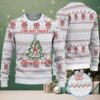 Black Ugly Christmas Sweater with Snowflake Pattern Featuring Santa Dinosaur T Rex