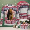 Red Ugly Christmas Sweater with White Geometric Snowflake Pattern Featuring Nurse Heart Anatomy