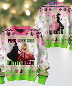 Wicked Pink Goes Good With Green 2024 Christmas Love Ugly Sweater