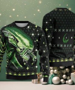 Xenomorph Alien Ugly Christmas Sweatshirt, Alien Movie Christmas Sweater, Alien Family Christmas Sweatshirt, Christmas Party Gifts Shirt