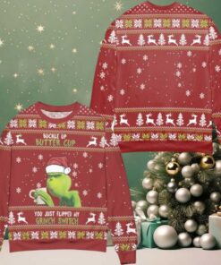 You Just Flipped My Grinch Switch Ugly Christmas Sweater Red