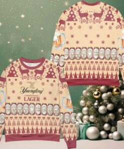 Yuengling Traditional Lager Reindeer Snowflake Pattern Ugly Christmas Sweater