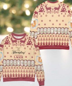 Yuengling Traditional Lager Reindeer Snowflake Pattern Ugly Christmas Sweater