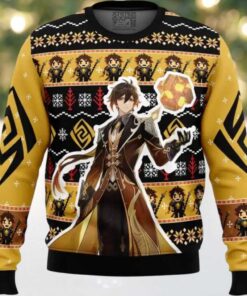 Zhongli Genshin Impact Ugly Christmas Sweater