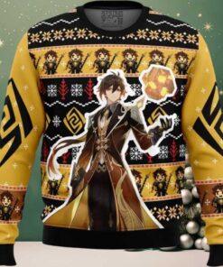 Zhongli Genshin Impact Ugly Christmas Sweater