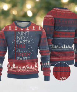 Ain’t No Party Like A Diddy Party Ugly Christmas Sweater Vintage Striped