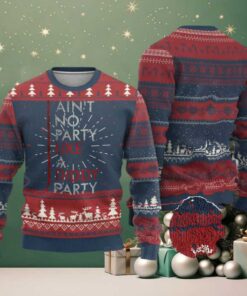 Ain’t No Party Like A Diddy Party Ugly Christmas Sweater Vintage Striped