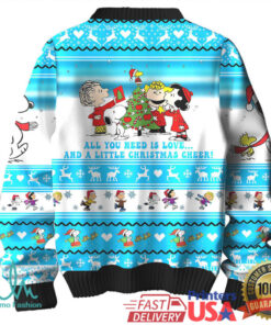 All You Need Is Love Peanuts Charlie Brown and Snoopy Ugly Christmas Sweater