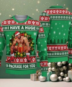 Barry Wood Christmas Sweater Huge Black Guy I Have A Big Package For You Sweater